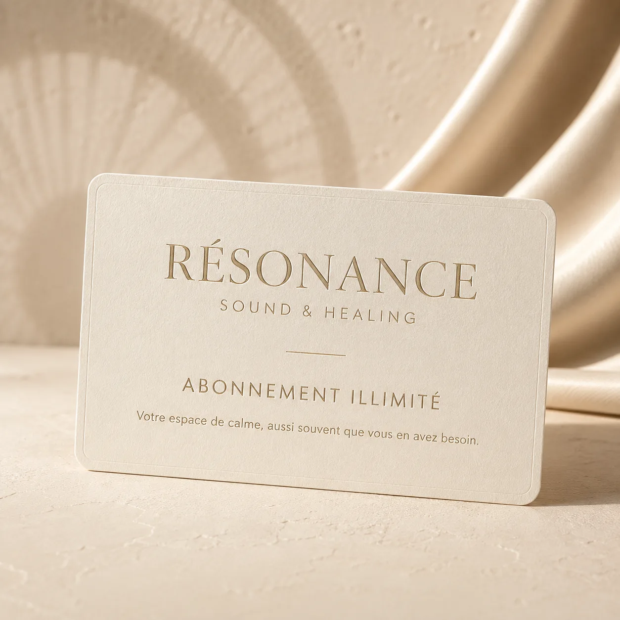 Carte Résonance Sound & Healing, les offres et tarifs à offrir
